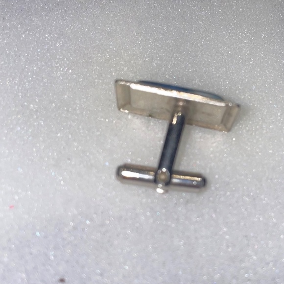 Replacement Lost SINGLE Vintage Cuff Link Blue Stone & Silver - Picture 11 of 12